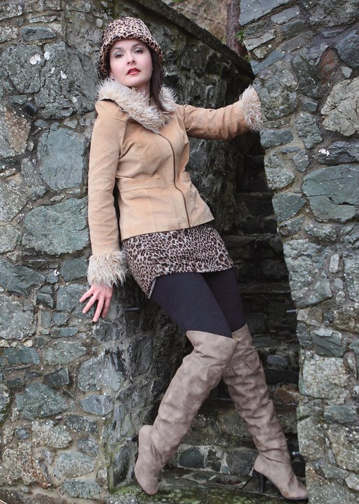 Female model photo shoot of Carolyn Ray by Powder Puff Vixen Pinup in Nanaimo BC