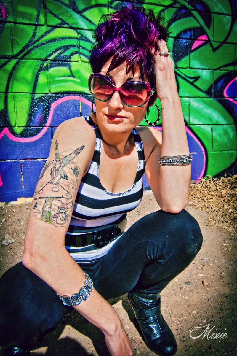 Female model photo shoot of missCher by Process of Illumination in acme grafiti yard