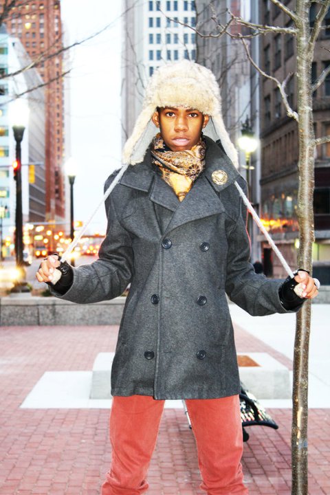 Male model photo shoot of Tashad Dontel in Downtown Detroit