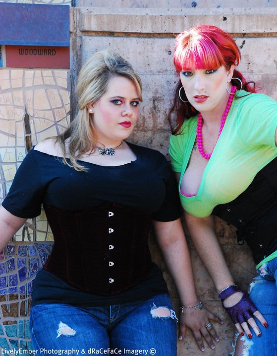 Female model photo shoot of Courtney Di and Miss Apple Angel, makeup by DeAndrea Daniels, art by dRaCeFaCe Imagery