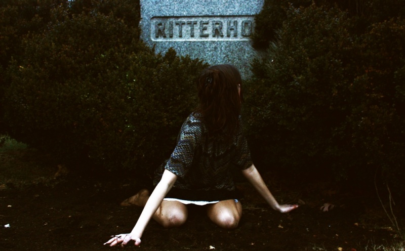 Female model photo shoot of darlene in Moreland Memorial Park Cemetery