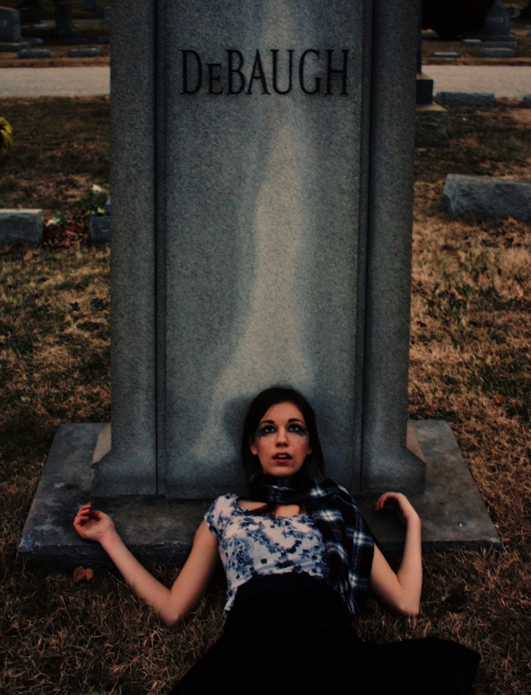 Female model photo shoot of darlene in Moreland Memorial Park Cemetery