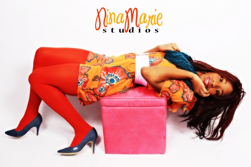 Female model photo shoot of NinaMarieStudios and 3k3n3 in in studio