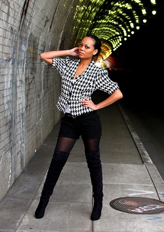Female model photo shoot of Michelle Lynn Williams by M S Raszick in Downtown Los Angeles