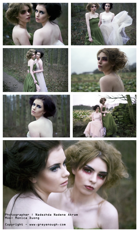 Female model photo shoot of Nadezhda Nadene and Francesca Dennis in UK, makeup by monicaduong