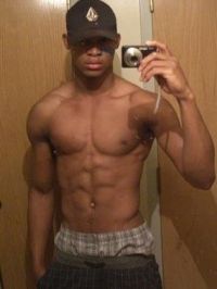 Male model photo shoot of Deonta Smith in home bathroom