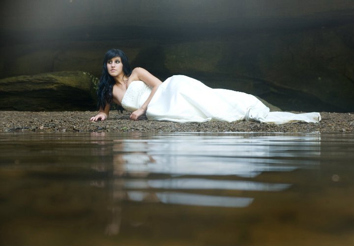 Female model photo shoot of Julie Macala by WyckoffPhoto in Hocking Hills, OH, makeup by Emily Siegel