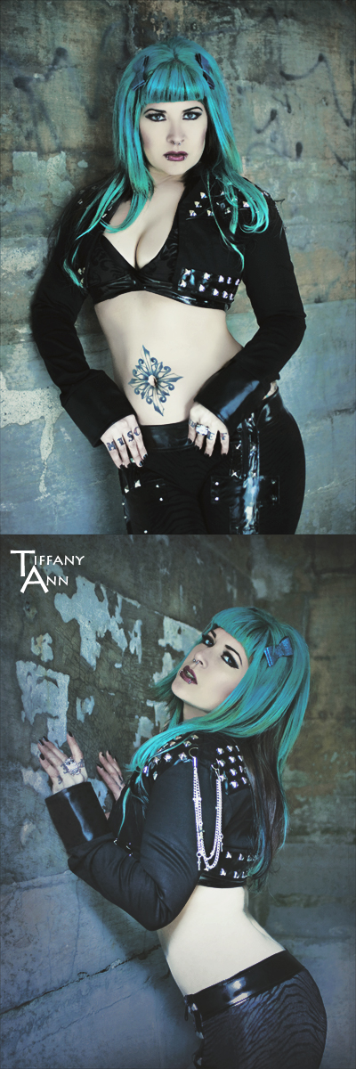 Female model photo shoot of MetalBec Gear and Miss Mischief by Tiffany Moon - Artist