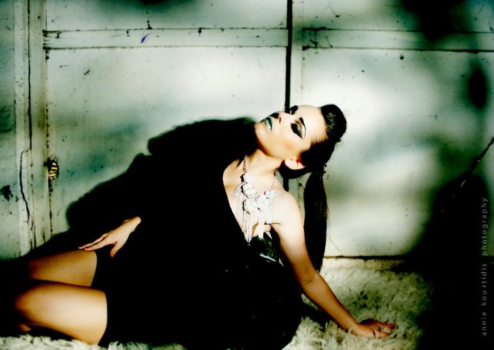Female model photo shoot of Rachel EA by Annie Kourtidis, makeup by Lauren Huntriss