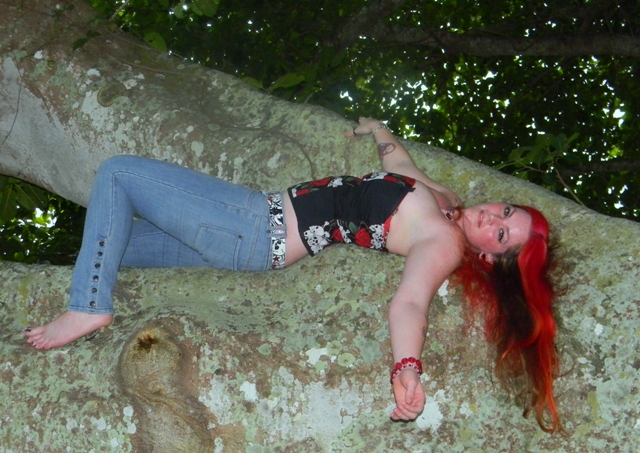 Female model photo shoot of RubySkeleton by Purely Twisted in Fort Myers, FL cemetery