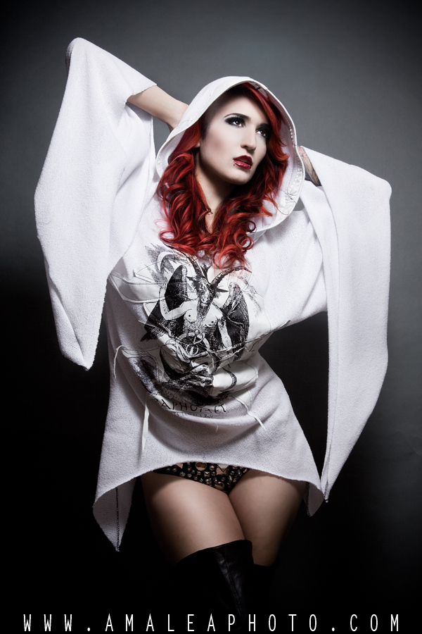 Female model photo shoot of JessePagz by Ama Lea, makeup by Sydney Bruce, clothing designed by Toxic Vision Clothing