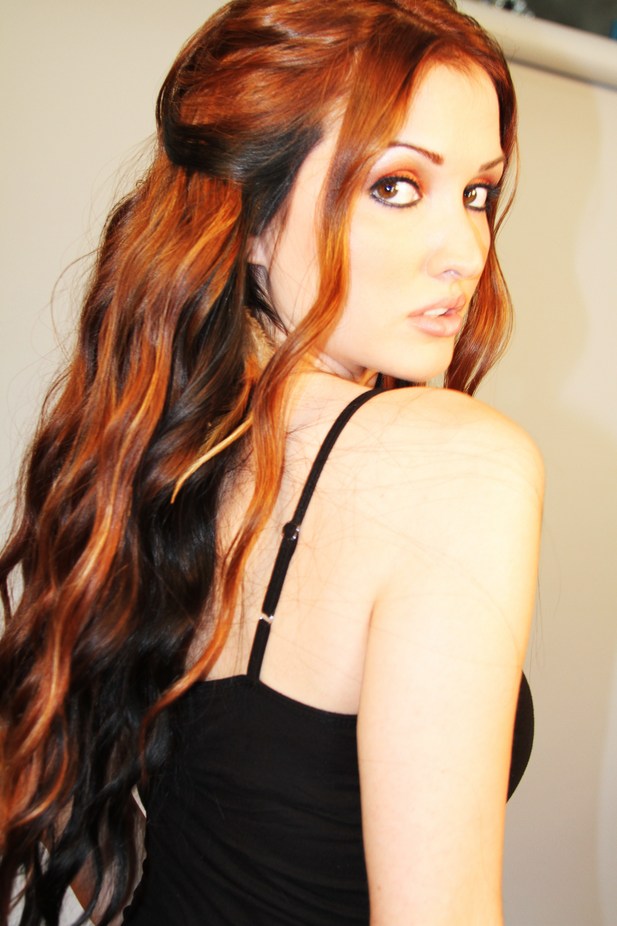Female model photo shoot of Kate DeMarco in secrest hair lounge, orlando, fl