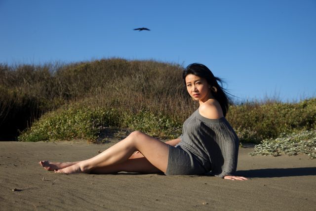 Female model photo shoot of Dharma Bum in Muir Beach