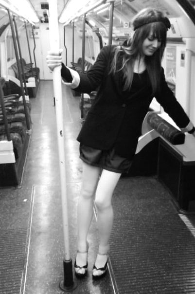 Female model photo shoot of Morgan L in Piccadilly line, London