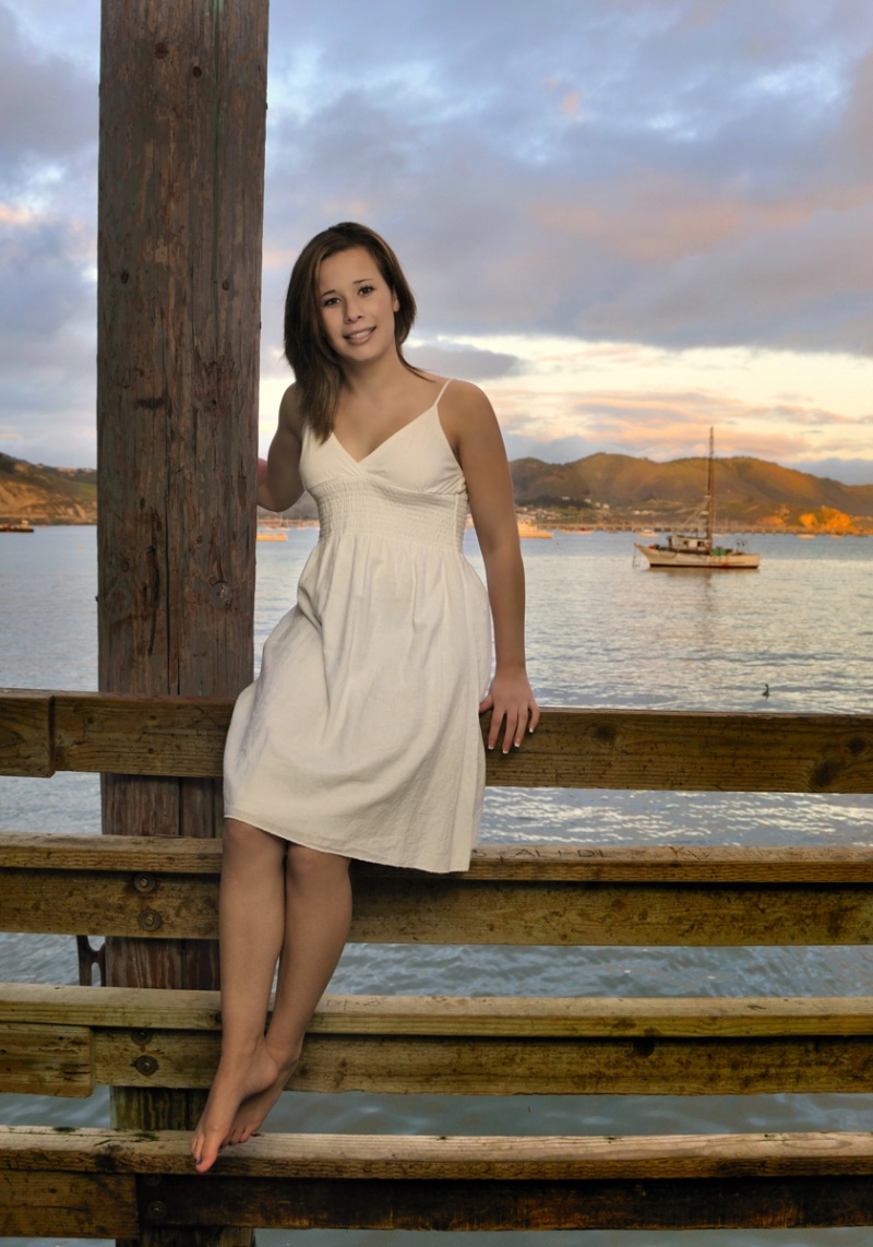Female model photo shoot of Danyelle Cedar in Avila Beach: Port San Luis Pier