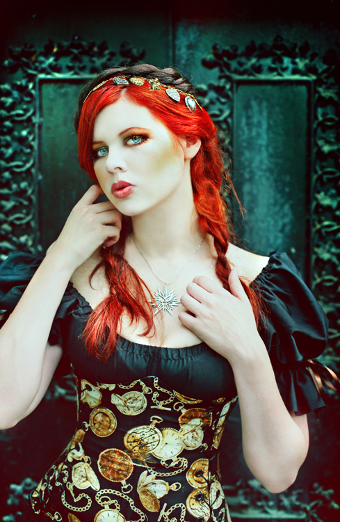 Female model photo shoot of Winter Kelly by WinterWolf Studios, makeup by Ruby Randall