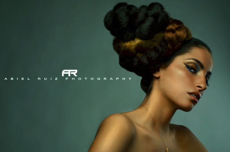 Male model photo shoot of A B I E L  R U I Z in Home Studio, hair styled by Uzuri Designs, makeup by Crystal MUA