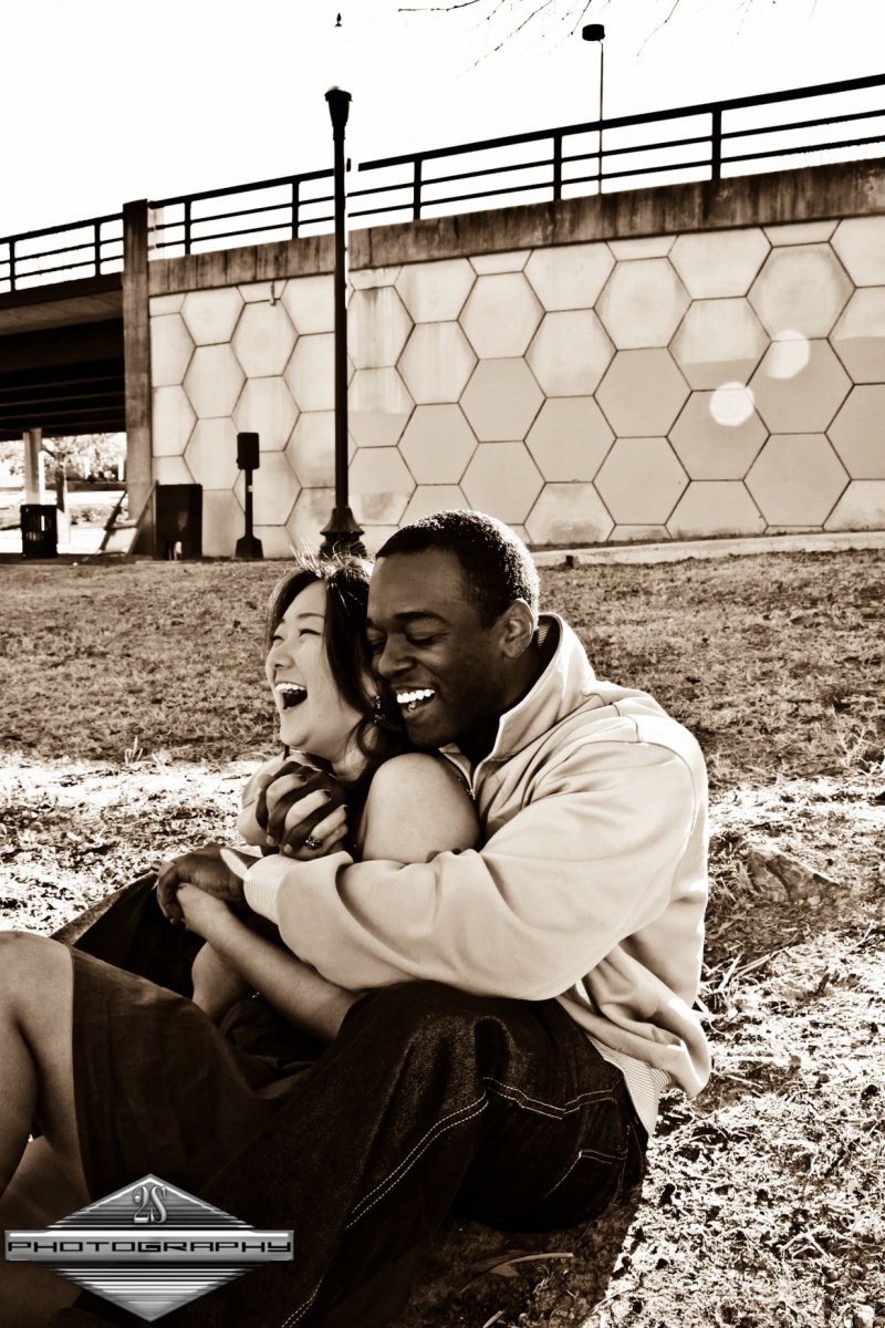 Male and Female model photo shoot of RickyBell22 and Mindy Song by ImagesNC in downtown