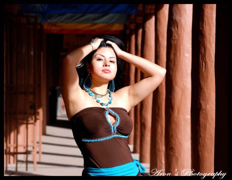 Male and Female model photo shoot of Arons James Photography and Carmen R in Santa Fe, NM