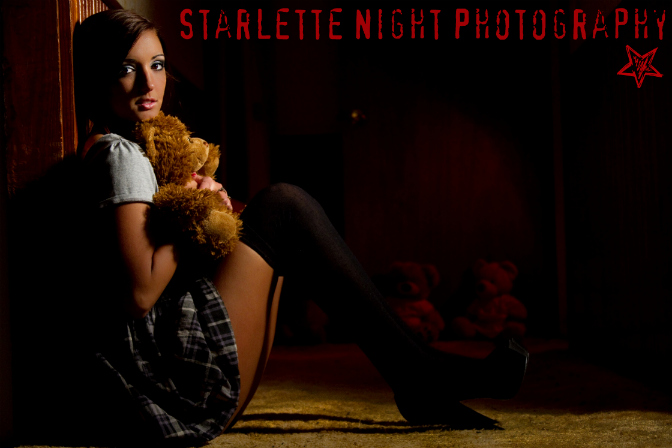 Female model photo shoot of Starlette Night  in Rising Star Studio