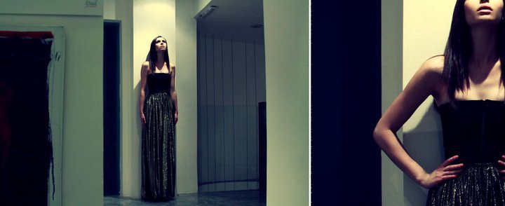 Female model photo shoot of Amy Ava Underwood  in Bahrain Art gallery