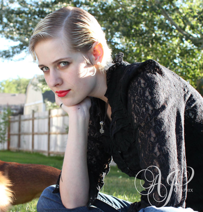 Female model photo shoot of Ashley EJ in my backyard of wondrous intrigue