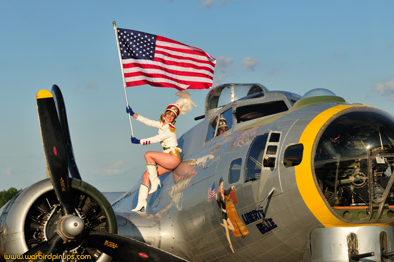 Female model photo shoot of Heather Lindsay by Warbird Pinup Girls
