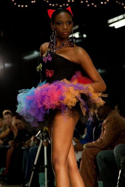 Female model photo shoot of Shazell, clothing designed by Janel The Designer 