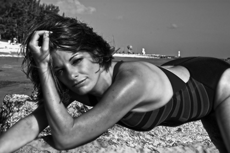 Female model photo shoot of Rosa Bundy-Barra by Swank Photography in FT. Zachary Beach, Key West, Florida
