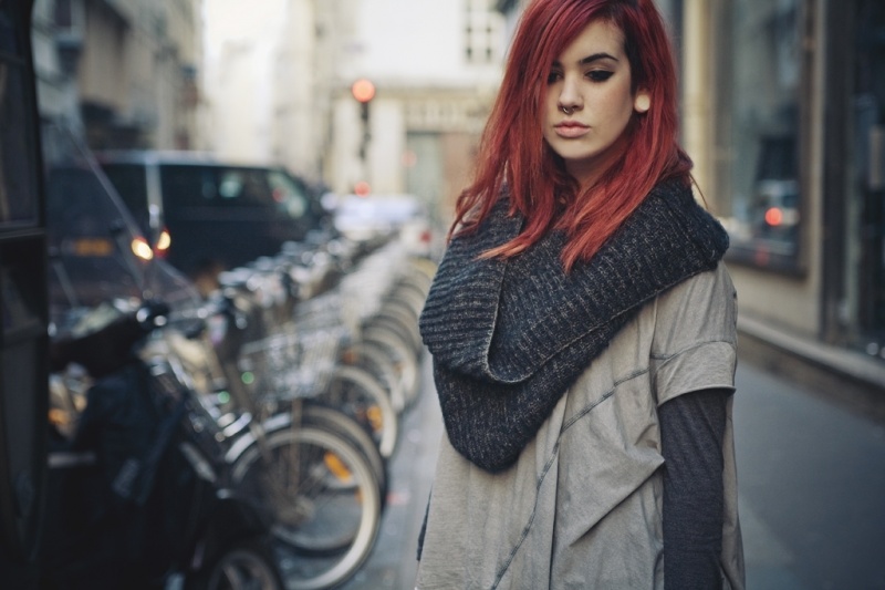 Female model photo shoot of Ashtray in Paris.
