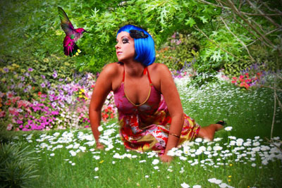 Female model photo shoot of Graphite Photography and Sharnah Elizabeth in Mystical Garden, makeup by Perfectly Beautiful