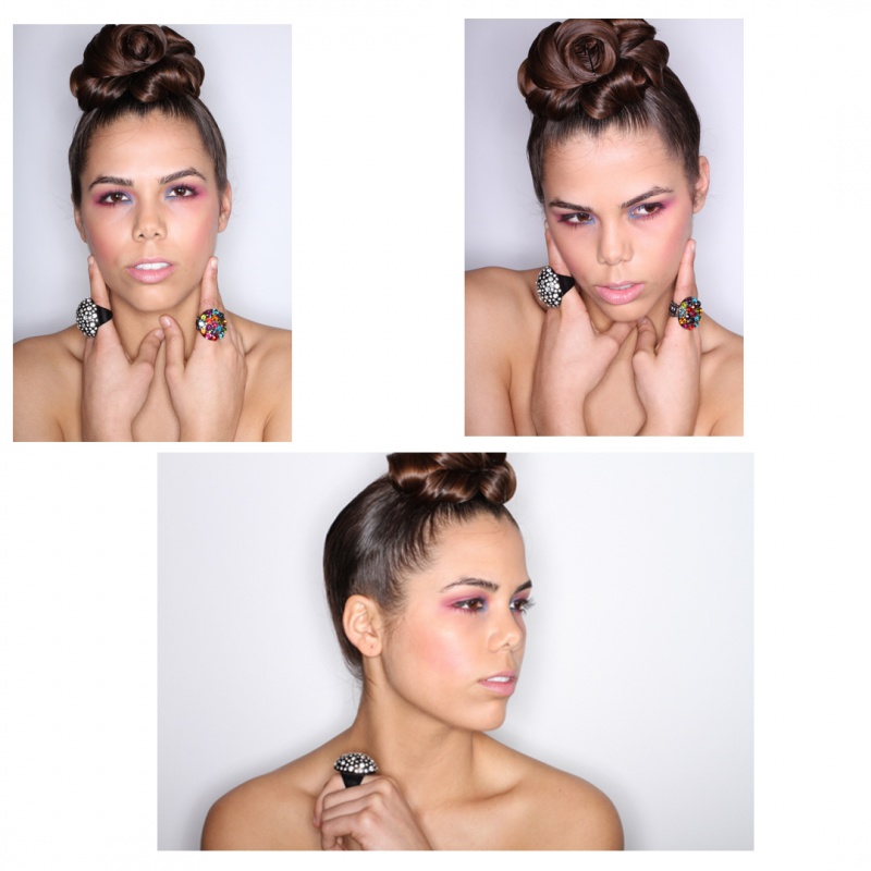 Female model photo shoot of Hair and Makeup by Semm by Krystal Nicole Photo in Semmeria Hair Salon Shoot, hair styled by Hair and Makeup by Semm, makeup by Keta Valte