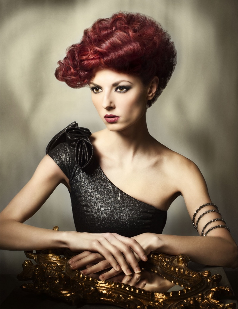 Female model photo shoot of aleksandra Ska by picturephoto, makeup by Giancarlo Intini