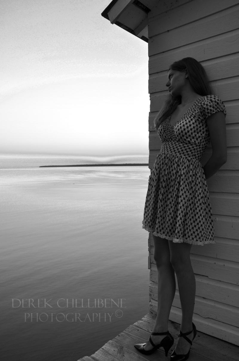 Male and Female model photo shoot of Derek Chellibene and Audrey MaCray in Lake Michigan