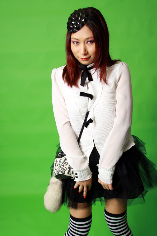 Female model photo shoot of zhen zhen qi in TQ studio
