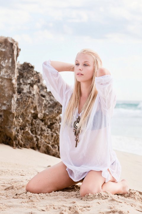 Female model photo shoot of Megan Louise Ryan by Mark Flower in Trigg Beach