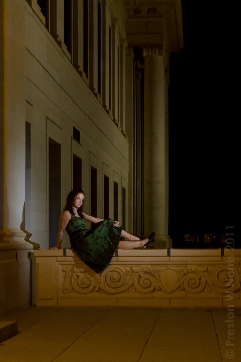 Female model photo shoot of Monica Grindstaff by Preston W Norris in The University of Utah-Dean's building
