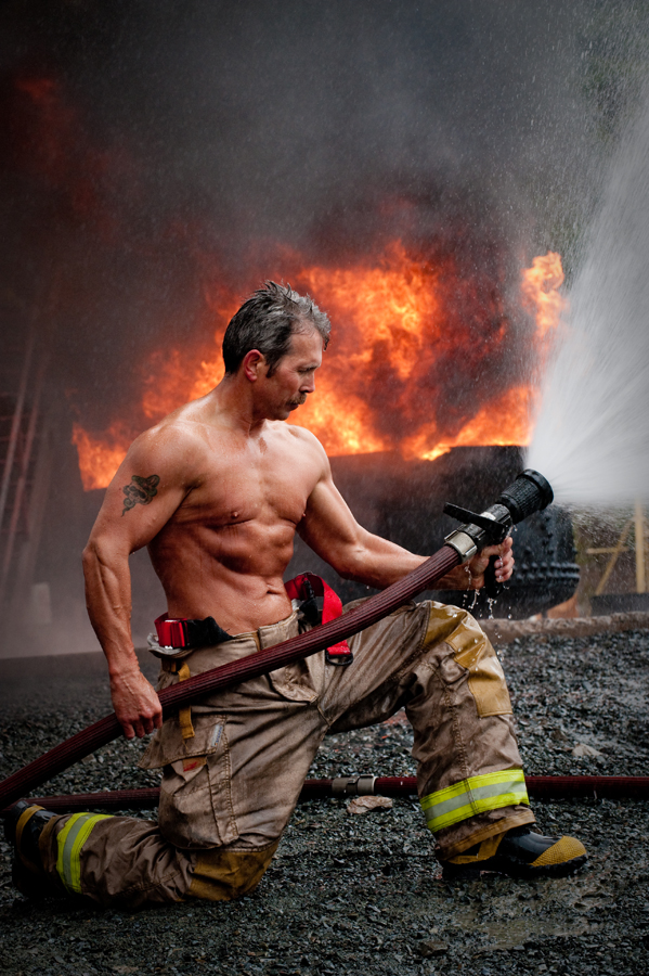 Male model photo shoot of Lawrence Rafuse  in Waverly Fire School, Halifax, Nova Scotia