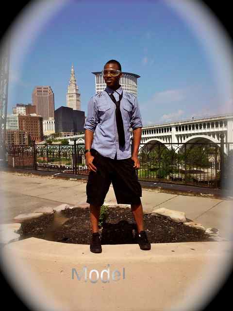 Male model photo shoot of Famous Greedy in Downtown Cleveland