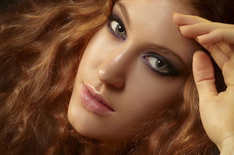 Female model photo shoot of Asia Upward in Studio, retouched by Witt Retouching, makeup by Lidija Jevremovic