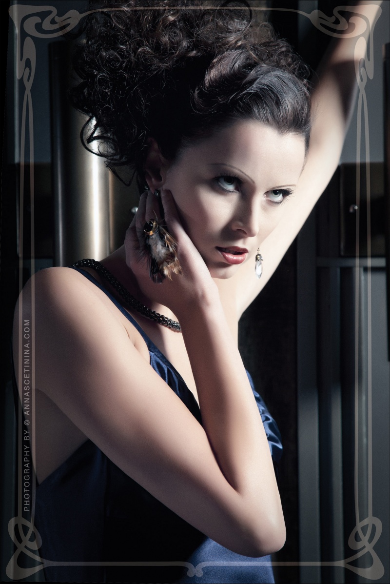Female model photo shoot of VivianOrgill by Anna Scetinina, hair styled by Irina Lavrega