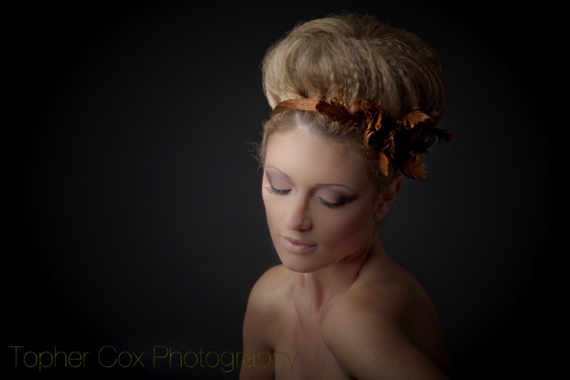 Female model photo shoot of Alla_C by T Cox Photo, hair styled by Ashley Sexton, makeup by T E A G U E V I V O L O