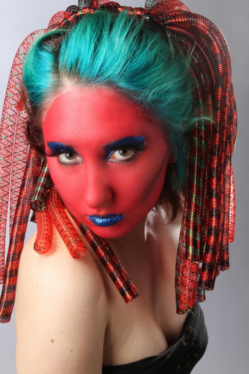 Female model photo shoot of Zelena Zec by Kim Jobson , makeup by Yasmin Spink