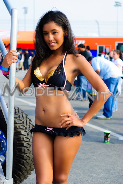 Female model photo shoot of MiaLux in Irwindale Speedway, Ca.