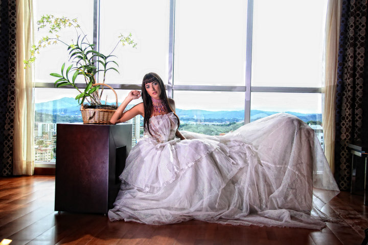 Female model photo shoot of Xiomi in Panama hotel
