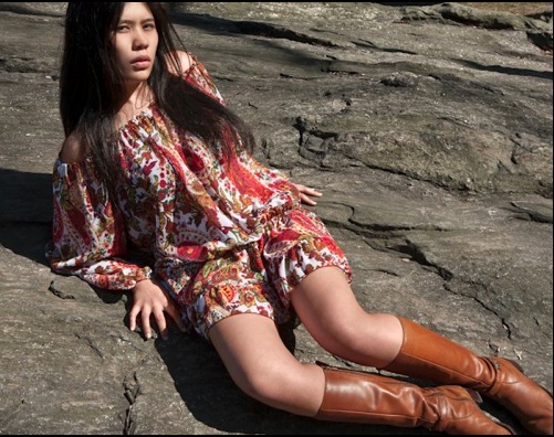 Female model photo shoot of Yvette Villa in Central Park