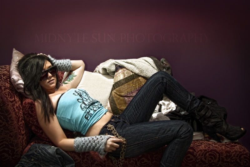 Female model photo shoot of Midnyte Sun