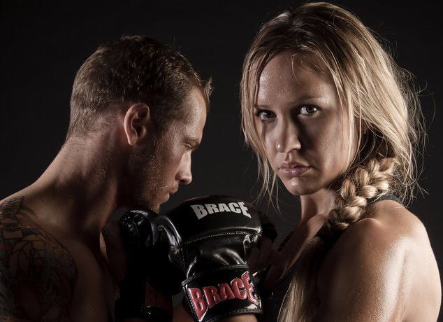 Female model photo shoot of Jess Nico in MMA gym