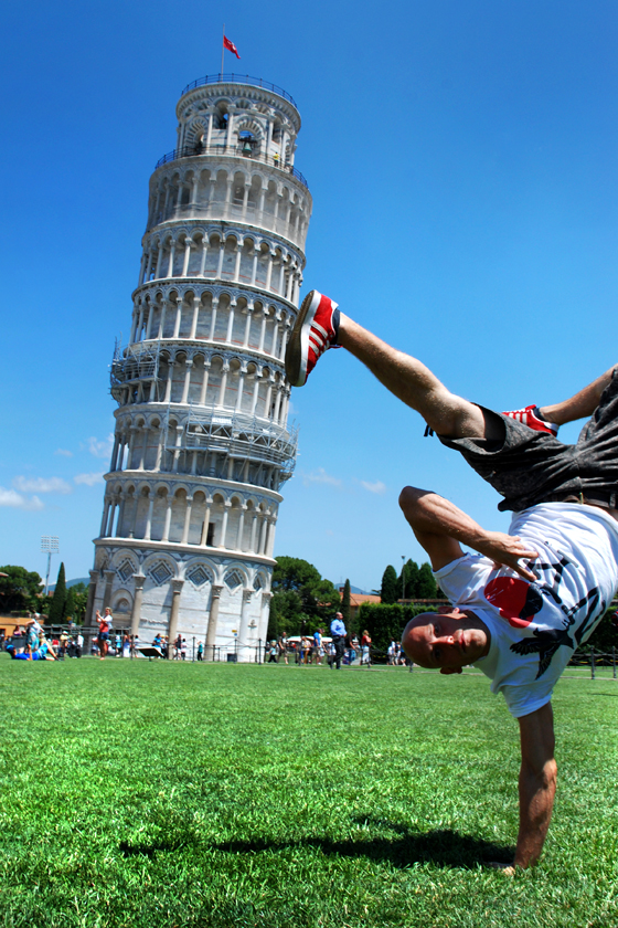 Female model photo shoot of EyeSpyCat in Leaning Tower of Pisa