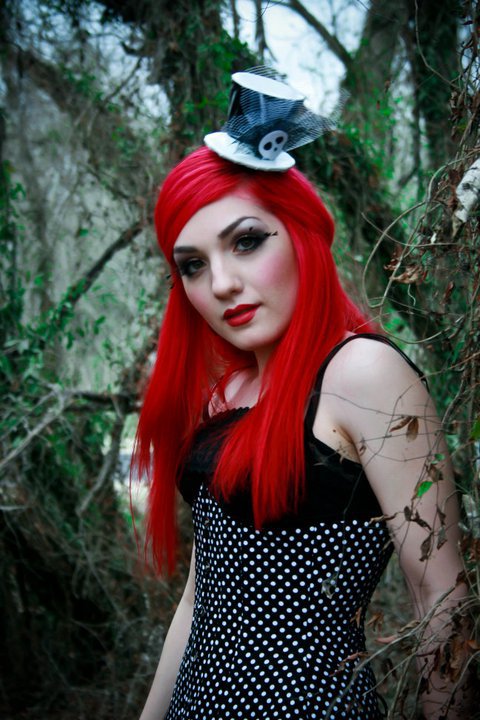 Female model photo shoot of Androdika by Jade Noir, makeup by Christine Eakin, clothing designed by Jupiter Moon 3 and Batcave Designs